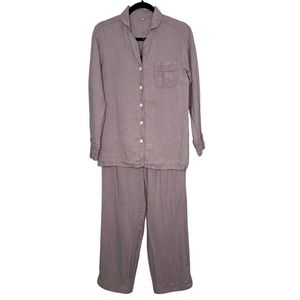 Serena & Lily Positano Linen Pajamas in Lavender Size Small